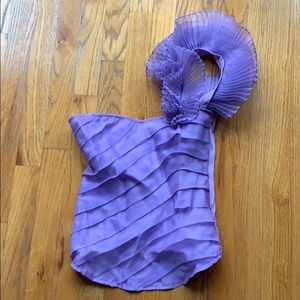 Lavender, super fun, one shoulder detailed top!
